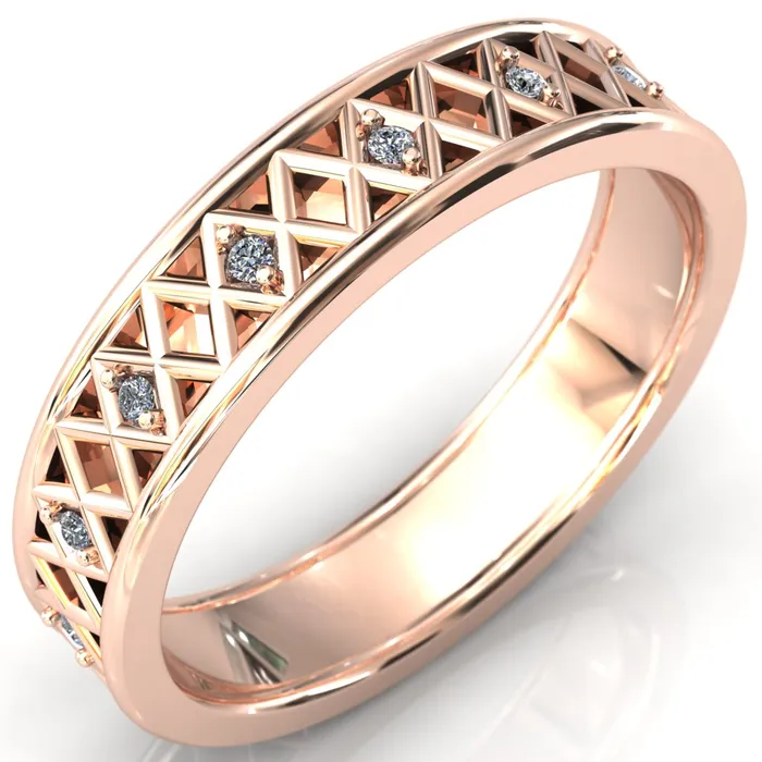 Fire Brilliance Laces Round Cut Gems Couples 34 Eternity Matching TwoBand Set Rings