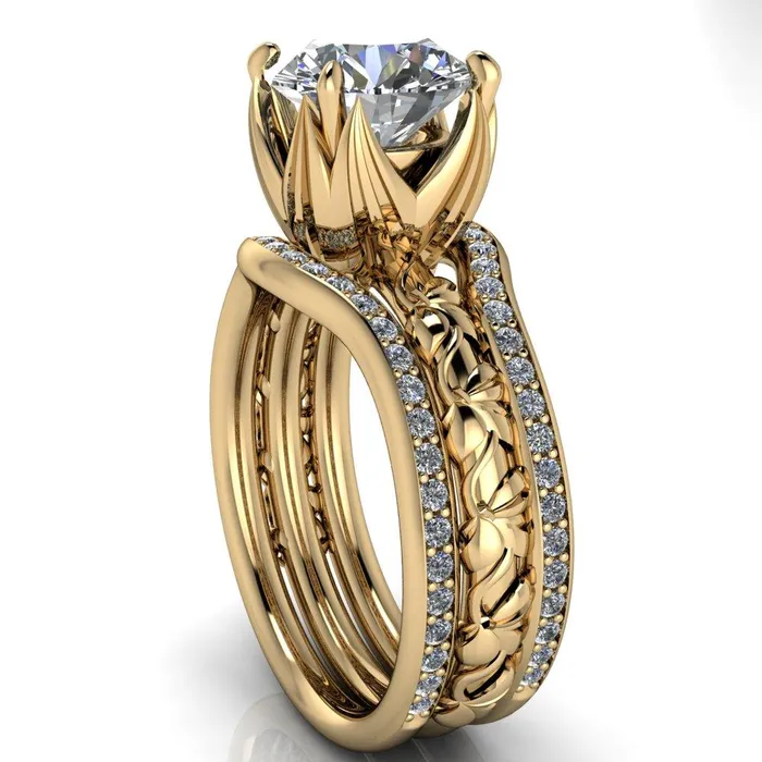 Fire Brilliance Rings Angela Round Center Stone Juliette Rosa Ring