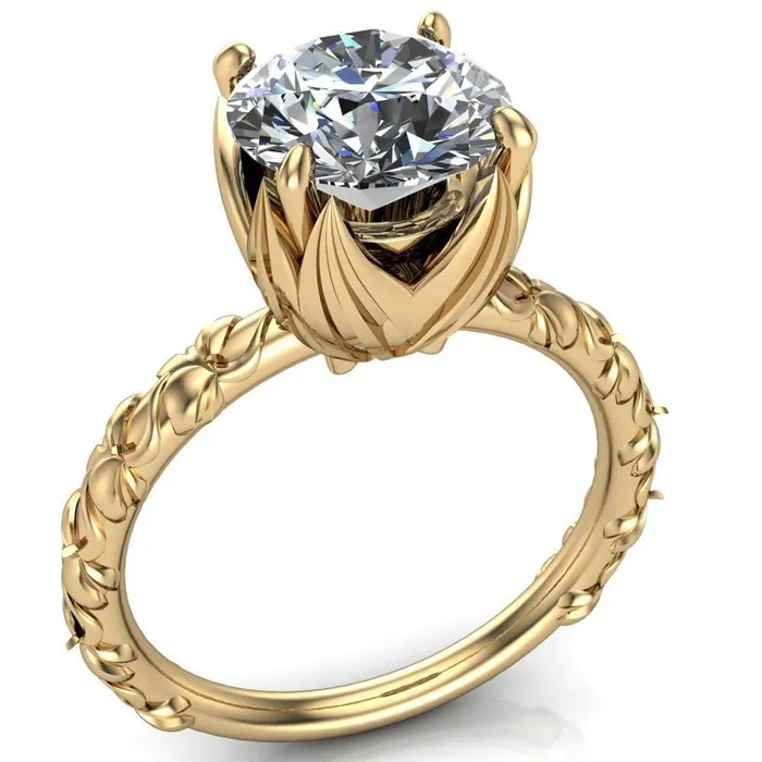 Fire Brilliance Rings Angela Round Center Stone Juliette Rosa Ring