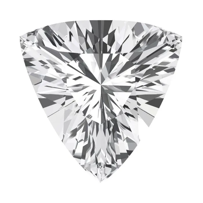 Fire Brilliance Rings FAB LabGrown Trillion White Sapphire Stone Size