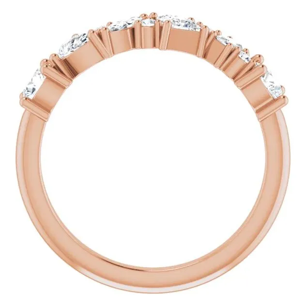 Fire Brilliance Rings Fabianna 78 CTW Moissanite or Diamond Anniversary Band