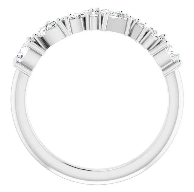 Fire Brilliance Rings Fabianna 78 CTW Moissanite or Diamond Anniversary Band