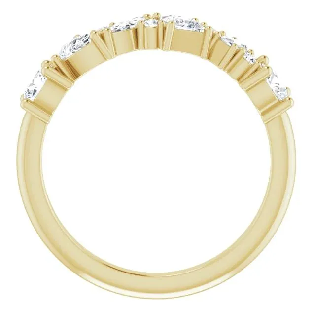 Fire Brilliance Rings Fabianna 78 CTW Moissanite or Diamond Anniversary Band
