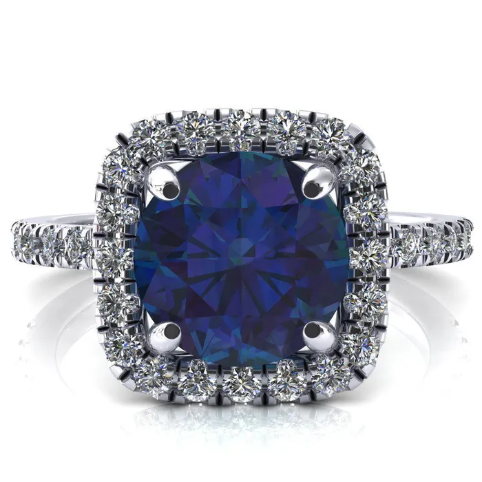 Fire Brilliance Rings Molly Round Alexandrite Halo 4 Prong 34 Diamond Eternity Engagement Ring Fire Brilliance Rings Molly Round Alexandrite Halo 4 Prong 34 Diamond Eternity Engagement Ring