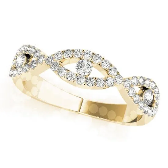 Fire Brilliance Rings Stackables 12 Eternity TriTone Gold MicroPave Infinity 3Band Set Selectables