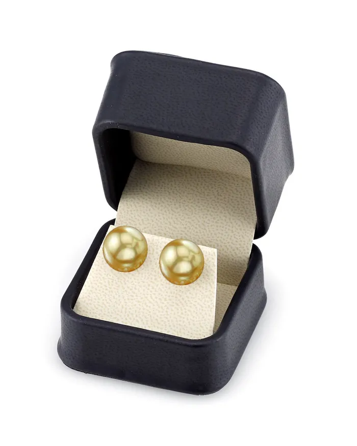 Golden South Sea Pearl Stud Earrings 140150mm spt Earrings