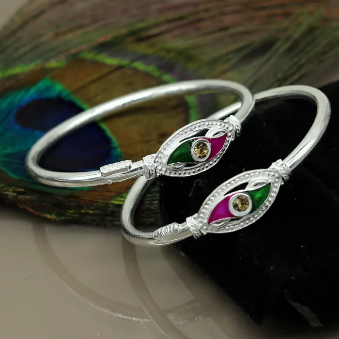 Handmade vintage antique design customized silver baby bangle kada excellent enamel design bangle bracelet unisex kids jewelry nbbk89 TRIBAL ORNAMENTS Bracelets Handmade vintage antique design customized silver baby bangle kada excellent enamel design bangle bracelet unisex kids jewelry nbbk89 TRIBAL ORNAMENTS Bracelets