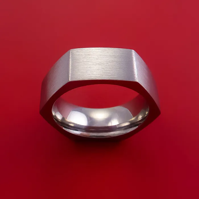 Hexagon Titanium Band Custom Made Ring Lashbrook Rings