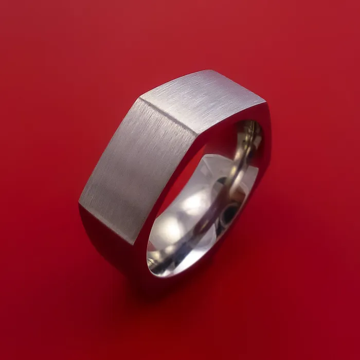 Hexagon Titanium Band Custom Made Ring Lashbrook Rings