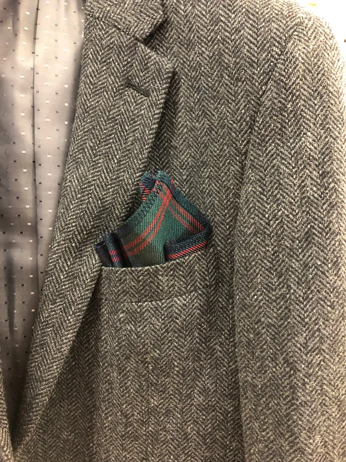 House of Edgar Earrings Intrepid Tartan Pocket Square