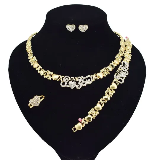 I Love You Teddy Necklace Set Jewelvers Necklaces
