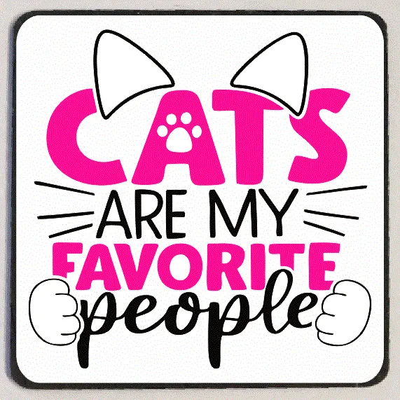 Iris Fashion Jewelry Earrings M238 Cats Are My favorite People Refrigerator Magnet
