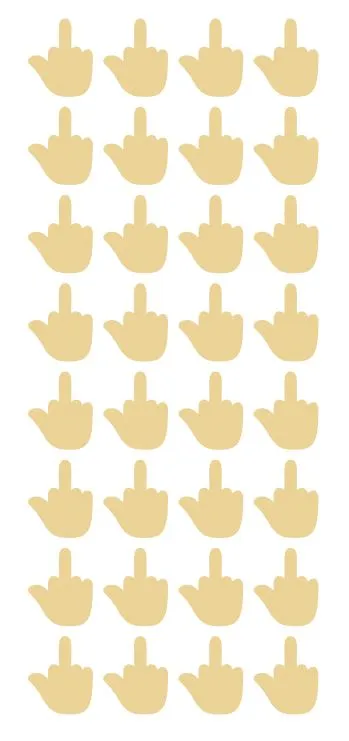 Ivory Middle Finger Stickers 1 DC14023 Winter Park Products Earrings