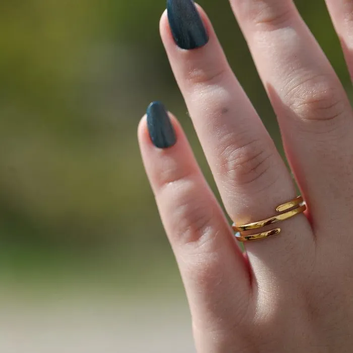 Jewelvers 18K GoldFilled Layered Ring Gold Spiral Ring For Women Rings Jewelvers 18K GoldFilled Layered Ring Gold Spiral Ring For Women Rings