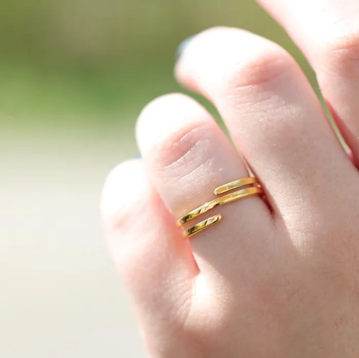 Jewelvers 18K GoldFilled Layered Ring Gold Spiral Ring For Women Rings Jewelvers 18K GoldFilled Layered Ring Gold Spiral Ring For Women Rings