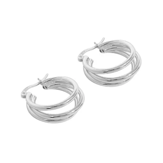 Jewelvers 18K Gold Filled Triple Hoop Earrings Earrings