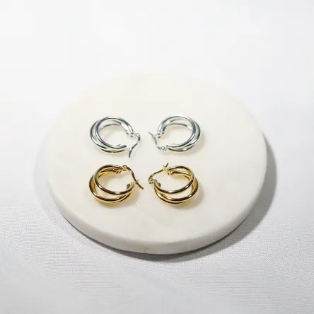 Jewelvers 18K Gold Filled Triple Hoop Earrings Earrings Jewelvers 18K Gold Filled Triple Hoop Earrings Earrings