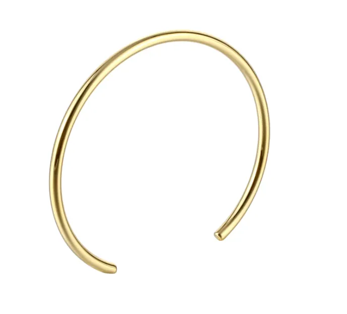 Jewelvers Bracelets 18K GoldFilled Cuff Bangle Plain Bracelet Jewelvers Bracelets 18K GoldFilled Cuff Bangle Plain Bracelet