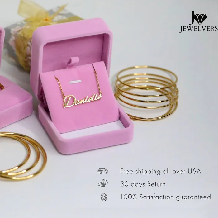 Jewelvers Bracelets 18K GoldFilled Square Charm Link Chain Bracelet Jewelvers Bracelets 18K GoldFilled Square Charm Link Chain Bracelet