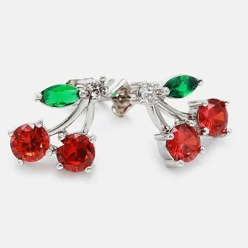 Jewelvers Earrings 18K GoldFilled Cherry Stud Earrings