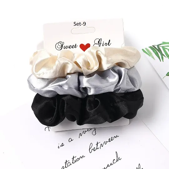 Jewelvers Earrings Set of 3 Velvet Hair Tie