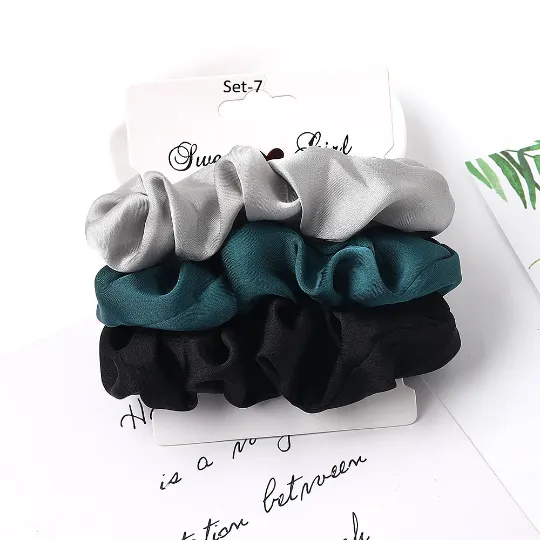 Jewelvers Earrings Set of 3 Velvet Hair Tie
