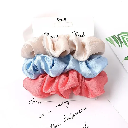 Jewelvers Earrings Set of 3 Velvet Hair Tie