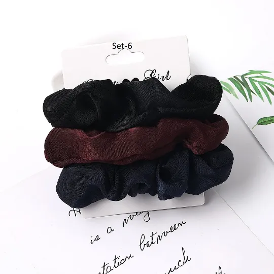Jewelvers Earrings Set of 3 Velvet Hair Tie