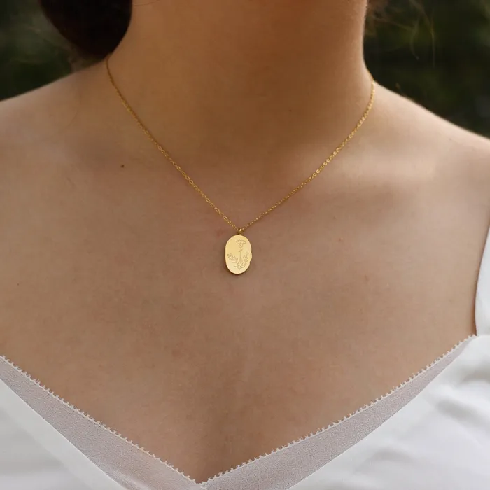 Jewelvers Necklaces 18K GoldFilled Birth Flower Necklace Jewelvers Necklaces 18K GoldFilled Birth Flower Necklace