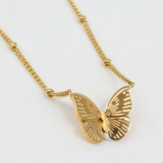 Jewelvers Necklaces 18k GoldFilled Dainty Butterfly Necklace