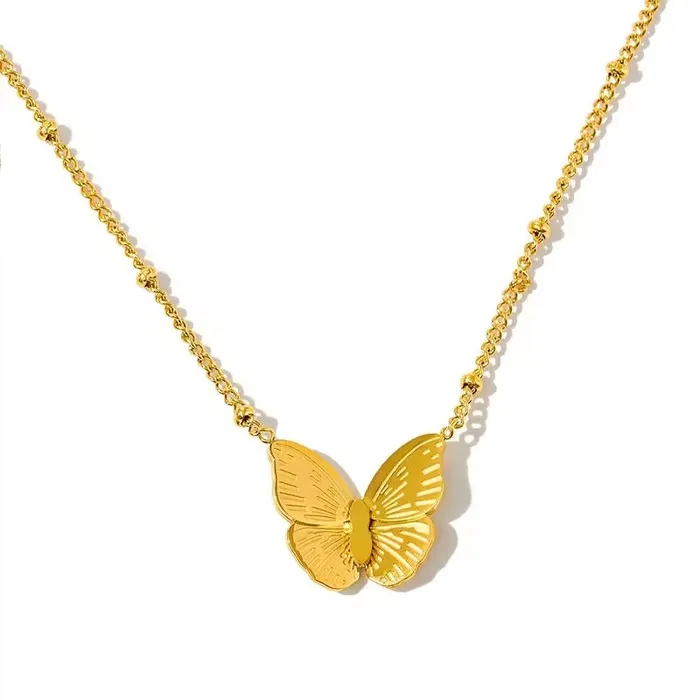 Jewelvers Necklaces 18k GoldFilled Dainty Butterfly Necklace Jewelvers Necklaces 18k GoldFilled Dainty Butterfly Necklace