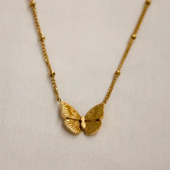 Jewelvers Necklaces 18k GoldFilled Dainty Butterfly Necklace Jewelvers Necklaces 18k GoldFilled Dainty Butterfly Necklace