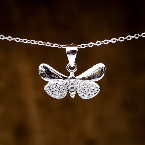 Jewelvers Necklaces 925 Sterling Silver Butterfly Necklace