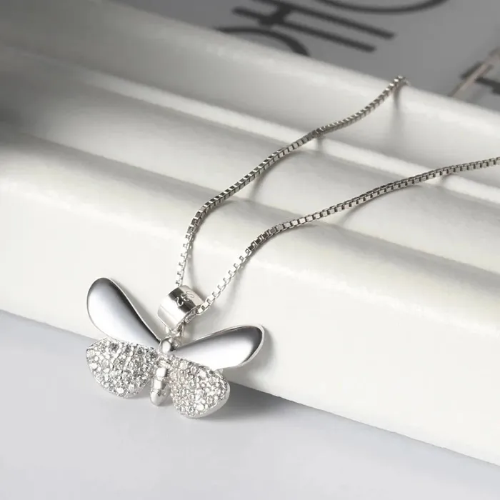 Jewelvers Necklaces 925 Sterling Silver Butterfly Necklace Jewelvers Necklaces 925 Sterling Silver Butterfly Necklace