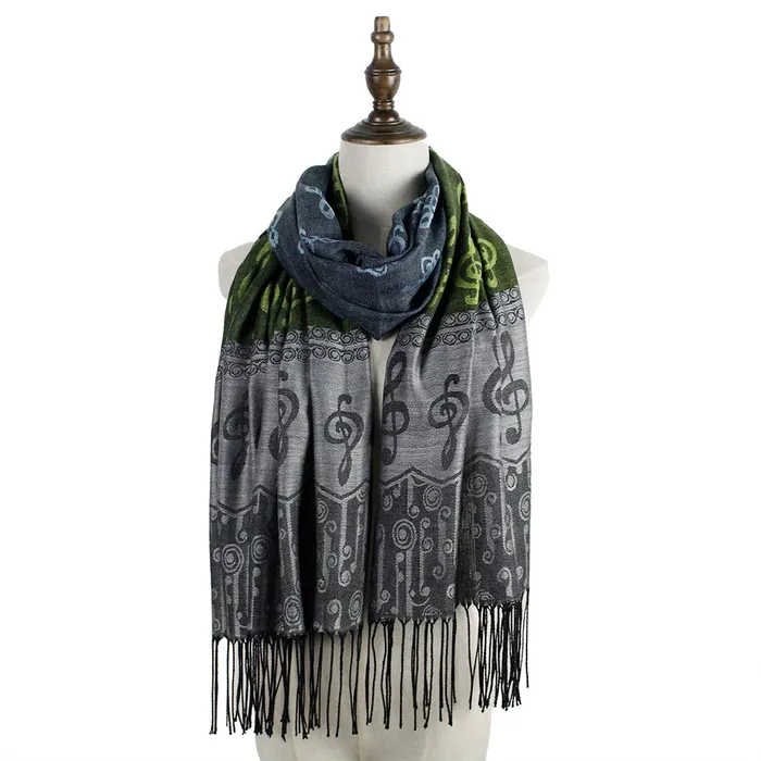 Jzhifiyer Store Earrings PashminaStyle Treble Clef Scarf