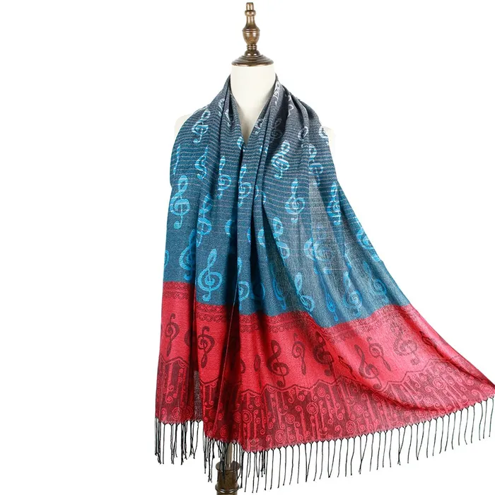 Jzhifiyer Store Earrings PashminaStyle Treble Clef Scarf