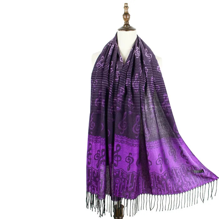 Jzhifiyer Store Earrings PashminaStyle Treble Clef Scarf