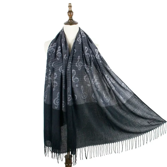 Jzhifiyer Store Earrings PashminaStyle Treble Clef Scarf