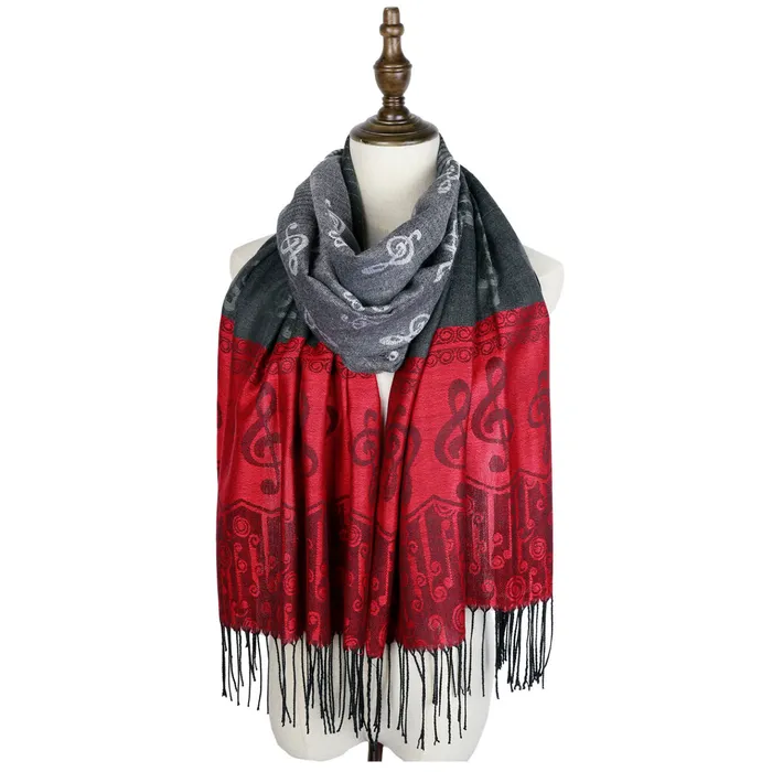Jzhifiyer Store Earrings PashminaStyle Treble Clef Scarf