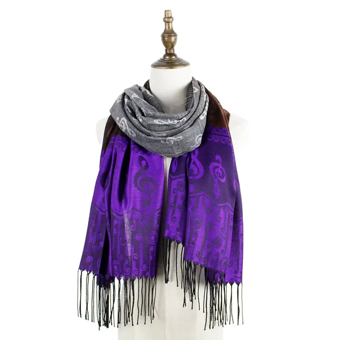 Jzhifiyer Store Earrings PashminaStyle Treble Clef Scarf