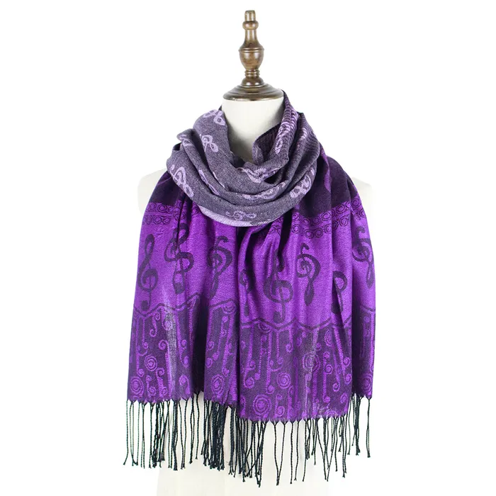 Jzhifiyer Store Earrings PashminaStyle Treble Clef Scarf
