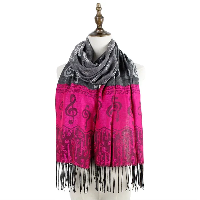 Jzhifiyer Store Earrings PashminaStyle Treble Clef Scarf