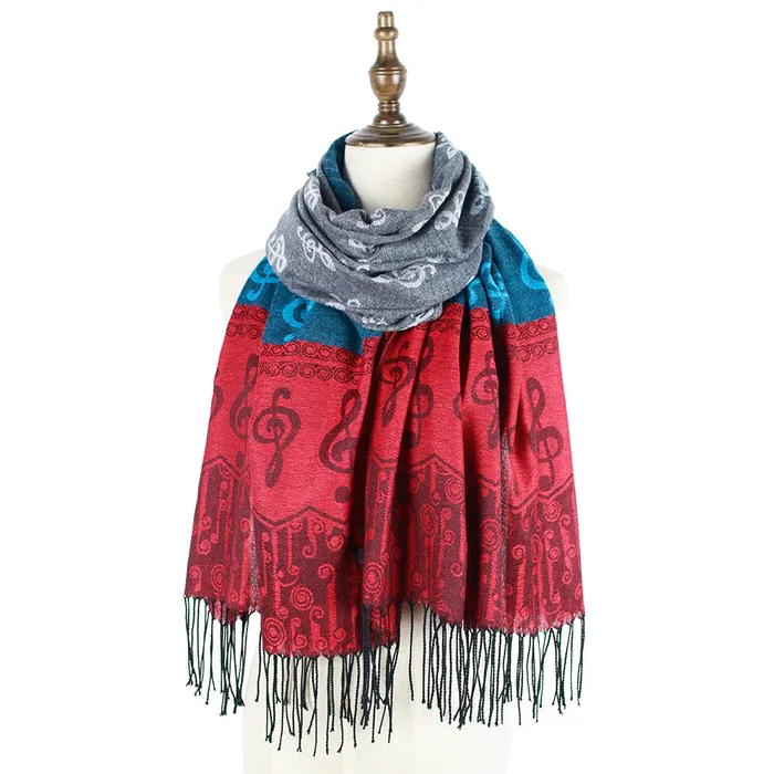 Jzhifiyer Store Earrings PashminaStyle Treble Clef Scarf