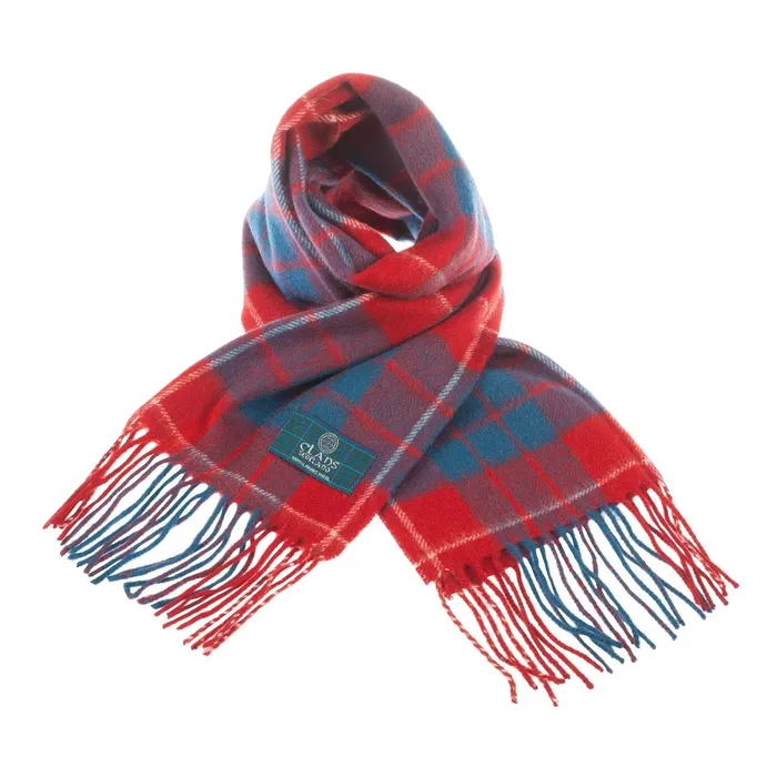 Lambswool Scottish Tartan Clan Scarf FORBESMACDONALD Gold Brothers Earrings