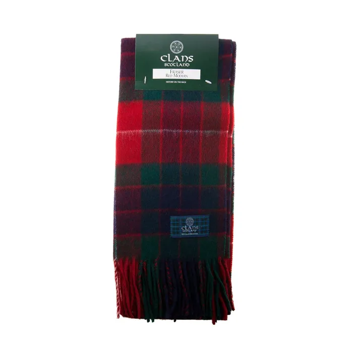 Lambswool Scottish Tartan Clan Scarf FORBESMACDONALD Gold Brothers Earrings