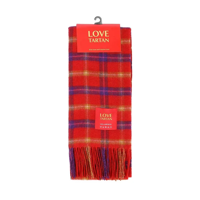 Lambswool Scottish Tartan Clan Scarf FORBESMACDONALD Gold Brothers Earrings