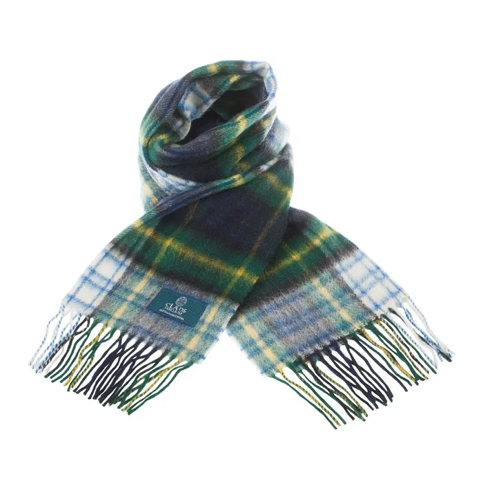 Lambswool Scottish Tartan Clan Scarf FORBESMACDONALD Gold Brothers Earrings