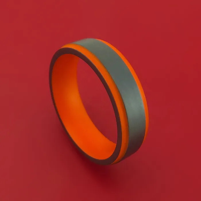 Lashbrook Rings Black Zirconium Ring with Cerakote Edges and Interior Cerakote Sleeve Custom Made Band Lashbrook Rings Black Zirconium Ring with Cerakote Edges and Interior Cerakote Sleeve Custom Made Band