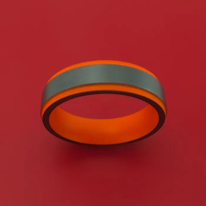 Lashbrook Rings Black Zirconium Ring with Cerakote Edges and Interior Cerakote Sleeve Custom Made Band Lashbrook Rings Black Zirconium Ring with Cerakote Edges and Interior Cerakote Sleeve Custom Made Band