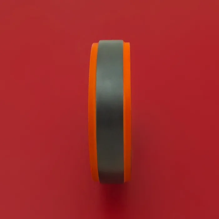 Lashbrook Rings Black Zirconium Ring with Cerakote Edges and Interior Cerakote Sleeve Custom Made Band Lashbrook Rings Black Zirconium Ring with Cerakote Edges and Interior Cerakote Sleeve Custom Made Band